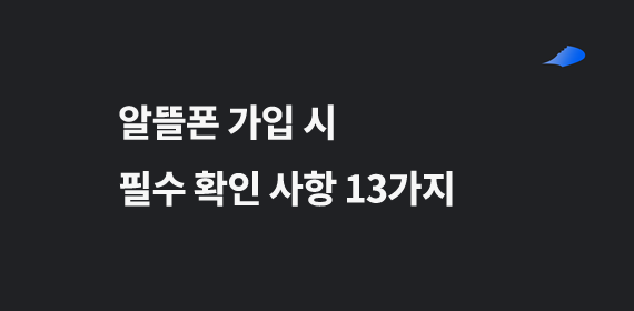 알뜰폰 가입 시 필수 확인 사항 13가지